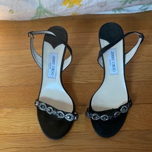 Jimmy choo black sandal heels